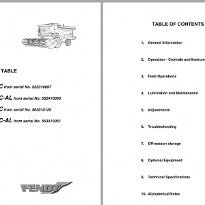 Fendt Eu Harvesting 5270 6300 Combines With Power Flow Table Operator Instruction 1