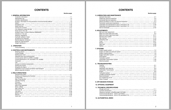 Fendt Eu Harvesting 5275 C Pl 6335 C Pl Combines Operators Manual 2012 1857673D 2