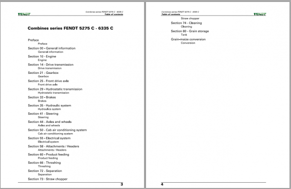 Fendt Eu Harvesting 5275 C Pl 6335 C Pl Combines Workshop Service Manual 2013 L27301