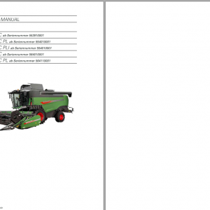 Fendt Eu Harvesting 5275C 6335C Combine Operators Manual 2015 3273174F 2