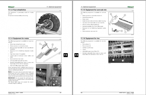 Fendt Eu Harvesting 5275C 6335C Combine Operators Manual 2015 3273174F 3