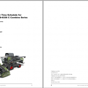 Fendt Eu Harvesting 5275C Pl6335C Pl Combines Repair Time Schedule 2014 1