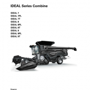 Fendt Eu Harvesting 7 8 9 7T 8T 9T 7PL 8PL 9PL Ideal Combine2019 Operator Manual