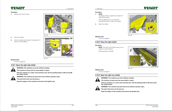 Fendt Eu Harvesting 7 8 9 7T 8T 9T 7PL 8PL 9PL Ideal Combine2021 Operator Manual