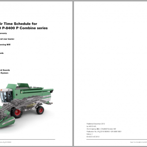 Fendt Eu Harvesting 8370P 8400P Stage 3BCombines Repair Time Schedule SN 580010001 1