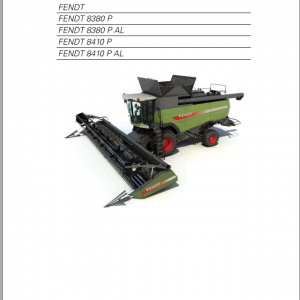 Fendt Eu Harvesting 8380P 8410P T4FCombines Operators Manaual 2014 SN582000 1