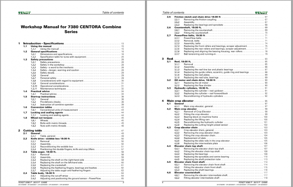 Fendt Eu Harvesting 8380P 8410P T4FCombines Workshop Servicemanual 2014
