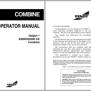 Fendt Eu Harvesting 9300r 9350R Ce Combine Operator ManualEn 1