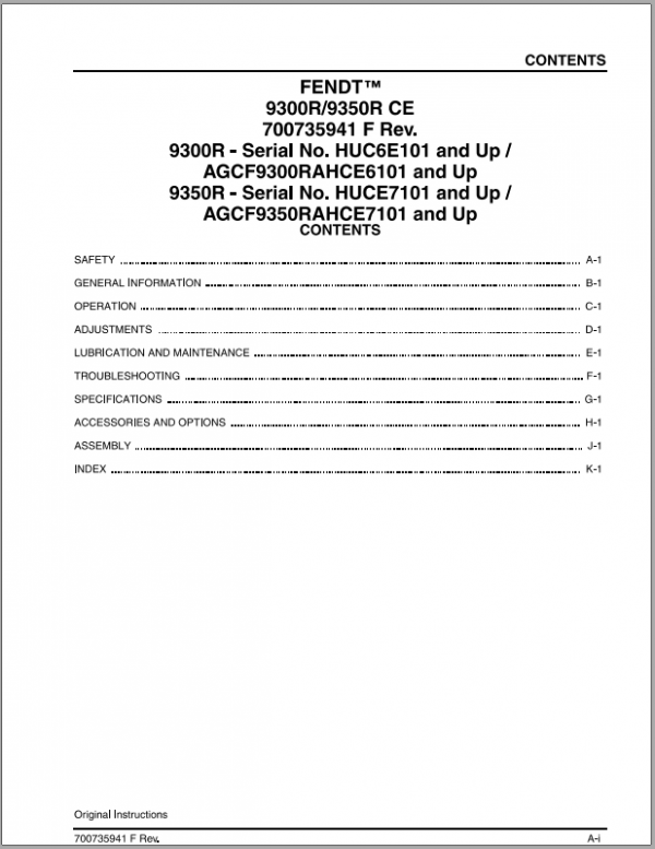 Fendt Eu Harvesting 9300r 9350R Ce Combine Operator ManualEn 2