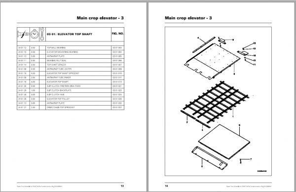 Fendt Eu Harvesting 9470X Hybrid Combines Repair Time Schedule D3152900 2