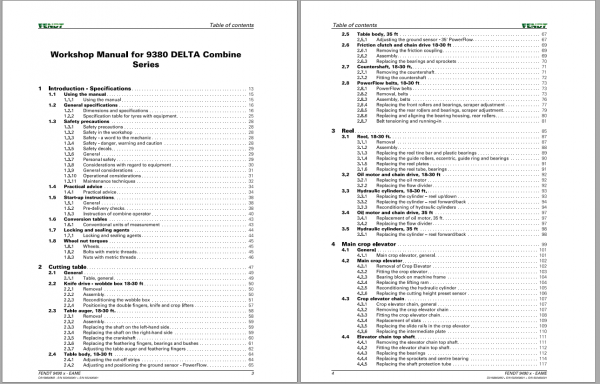 Fendt Eu Harvesting 9490X Hybrid T4FCombines Workshop Service Man