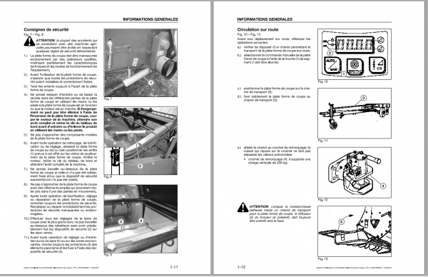 Fendt Eu Harvesting Cutting Table FreeFlow Operators Manual 1857672V 2