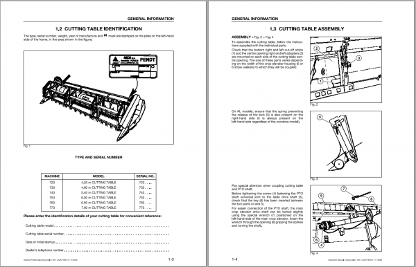 Fendt Eu Harvesting Cutting Table La Standard Operators Manual 1857672W 2