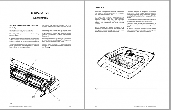 Fendt Eu Harvesting FreeFlow Cutting Table Operators Manual 2015 3272824F 2
