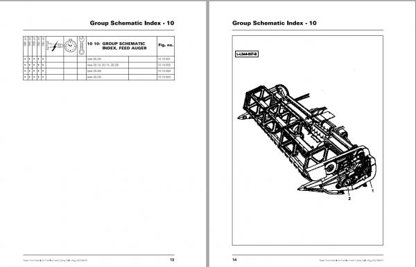 Fendt Eu Harvesting FreeFlow Cutting Table Repair Time Schedule 014 SN7116