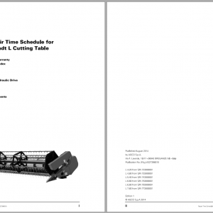 Fendt Eu Harvesting L Cuttingtable Repair Time Schedule 2014 SN723000001 773000001 L2 1