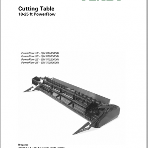 Fendt Eu Harvesting PowerFlow 18 25 Cutting Table Operators Manual 2016 3274500F 1