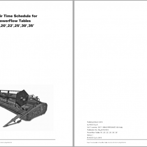 Fendt Eu Harvesting PowerFlow Table 5270 9490 Repair Time Schedule Manual 1