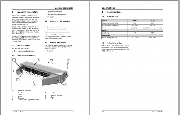 Fendt Eu Hay Equipment 210KC 270KC Operators Manual 2016 Fel12769404 EN 3