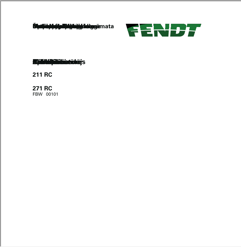 Fendt Eu Hay Equipment 211RC 271RC Operators Manual 2016 Fel12835904 EN 1