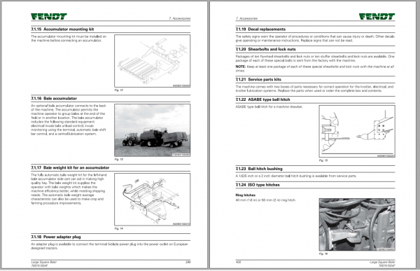 Fendt Eu Hay Equipment 870 990 1270 1290 12130 Baler Operator Manual 3