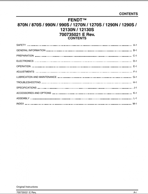 Fendt Eu Hay Equipment 870 990 1270 1290 12130 Big Square Baler Operator Manual 2