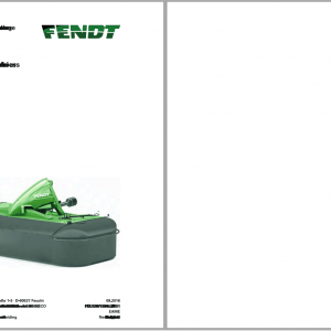 Fendt Eu Hay Equipment Cutter 262 292 Operators Manual 2016 Fel12871204 EN 1