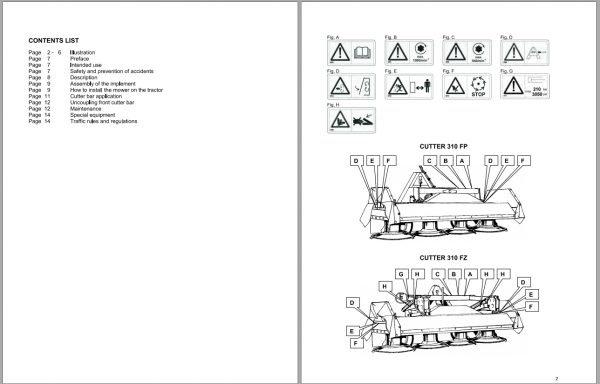 Fendt Eu Hay Equipment Cutter 310FZ Operators Manual 2016 Fel12791604 EN 2