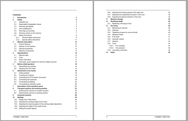 Fendt Eu Hay Equipment Former 10065PRO Operators Manual 2016 Fel16876404 EN 2