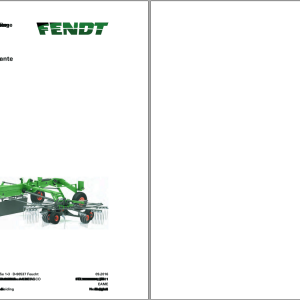Fendt Eu Hay Equipment Former 1402 1452 Operators Manual 2016 Fel16906604 EN 1
