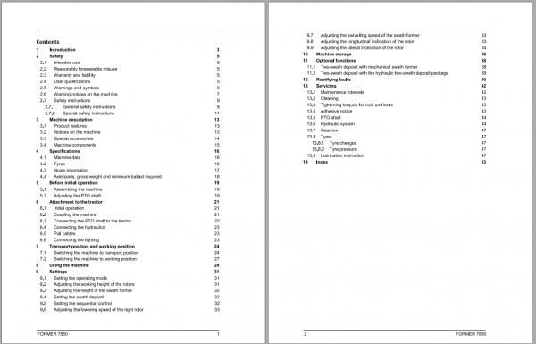 Fendt Eu Hay Equipment Former 7850 Operators Manual 2016 Fel16889604 EN 2