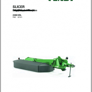 Fendt Eu Hay Equipment Slicer 2460ISL Operators Manual 2016 Fel13764404 EN 1