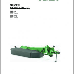 Fendt Eu Hay Equipment Slicer 260FPS Operators Manual 2016 Fel17196404 EN 1