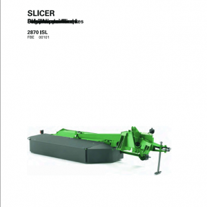 Fendt Eu Hay Equipment Slicer 2870ISL Operators Manual 2016 Fel13763804 EN 1