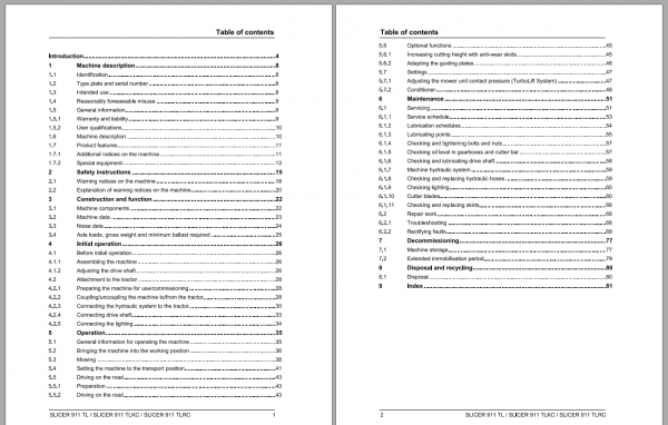 Fendt Eu Hay Equipment Slicer 911TL 911TLKC 911TLRC Operators Manual 2016 Fel128725