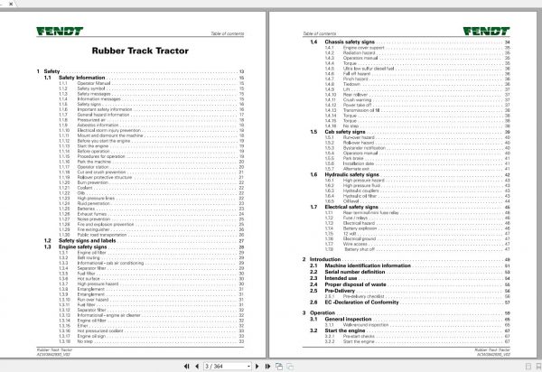 Fendt EuTractor 1149mt 1154mt 1159mt 1165mt Tier 3 Engine Operator Manual 2