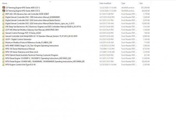 MTU Diesel Engine Manual Collection CD 3