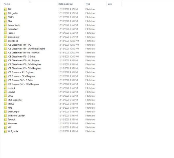 Machine JCB Softwares Collection ECM ECU 1