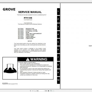 Manitowooc Cranes Care All Models Service Manuals 4