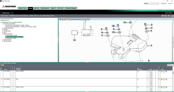 Mitsubishi Forklift Trucks MCFA 112020 Spare Parts Catalogue Service Manuals 11 2