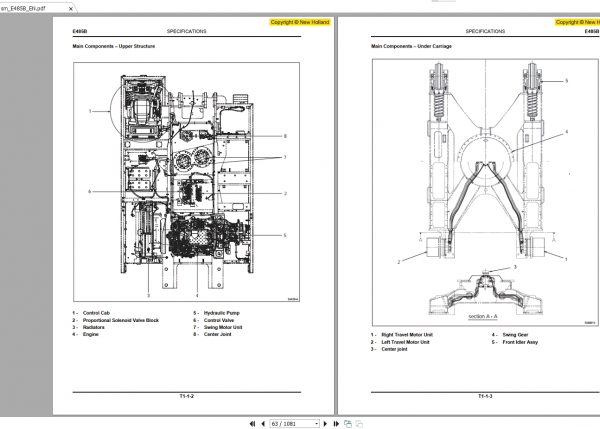 NEW HOLLAND E485B WORKSHOP MANUAL847475986A 2