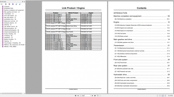 New Holland Combine CX580 CX590 CX680 CX690 Service Manual51666608 3