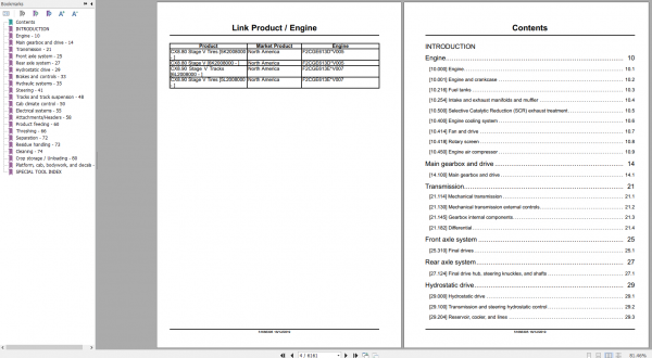 New Holland Combine CX880 CX890 Service Manual51666395 2