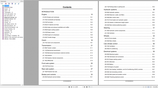 New Holland Combine T530 Service Manual51573100 2