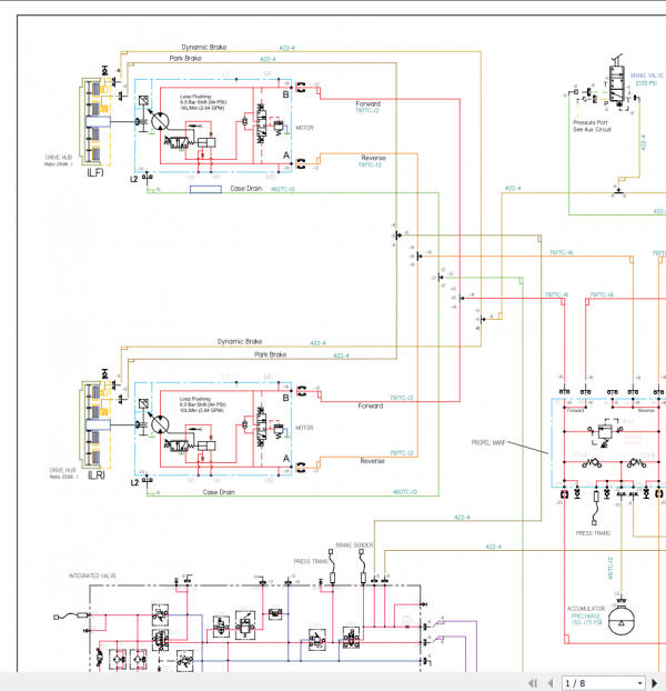 New Holland SP310F SP285F Electrical Schematic 1