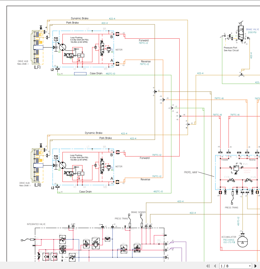 New Holland SP310F SP285F Electrical Schematic 1