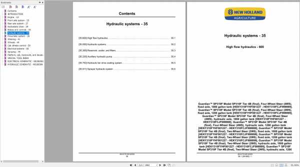 New Holland Sprayer Guardian SP310F T4B Service Manual48142770 3