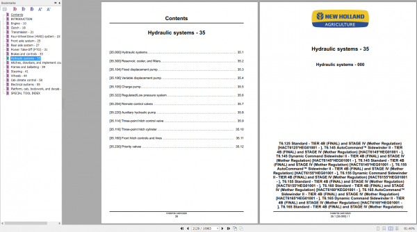 New Holland Tractor T6125   T6175 AutoCommand Service Manual51666758 3