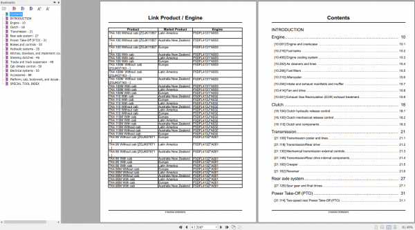 New Holland Tractor TK490 TK4110M Service Manual51543561 2
