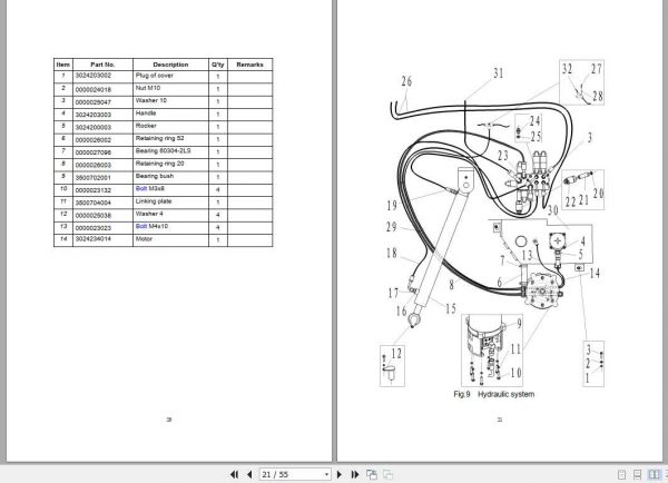 Noblelift Reach Stacker RT16AC Parts Components Manual 3